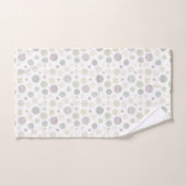 geometrische cirkellijnpatroon wit bad handdoek (Handdoek)