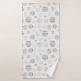  geometrische cirkellijnpatroon wit badhanddoek
