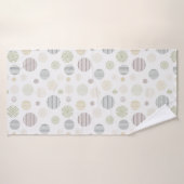 geometrische cirkellijnpatroon wit badhanddoek (Badhanddoek)