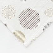 geometrische cirkellijnpatroon wit fleece deken (Hoek)
