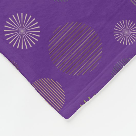 geometrische cirkellijnpatroon wit fleece deken (Hoek)