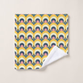 Geometrische cirkelpatroon bad handdoek (Wasdoekje)