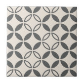 Geometrische cirkelpatroon Decoratieve keramische  Tegeltje (Voorkant)