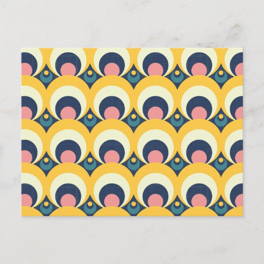 Geometrische cirkelpatroon feestdagenkaart (Voorkant)