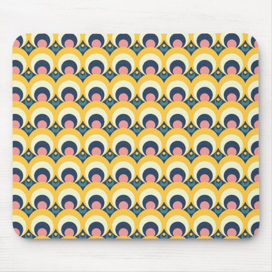 Geometrische cirkelpatroon muismat (Voorkant)