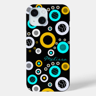 Geometrische cirkels abstract iPhone 15 case
