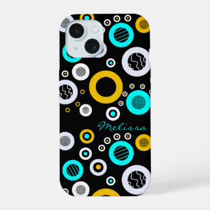 Geometrische cirkels abstract iPhone 15 case