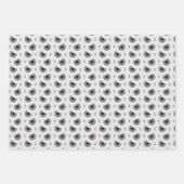 Geometrische cirkels B&W Patroon Inpakpapier Vel (Voorkant)
