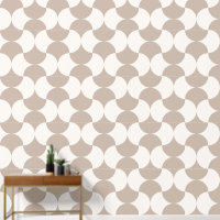 Geometrische cirkels Beige Patroon