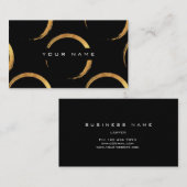 Geometrische cirkels die Golden Black Vip schilder Visitekaartje (Voorkant / Achterkant)
