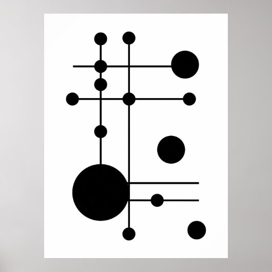 Geometrische cirkels en lijnen Abstracte kunst | M Poster (Voorkant)