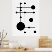 Geometrische cirkels en lijnen Abstracte kunst | M Poster (Keuken)