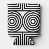 Geometrische cirkels en vierkanten blikjeskoeler (Voorkant)