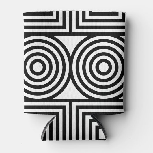 Geometrische cirkels en vierkanten blikjeskoeler (Voorkant)