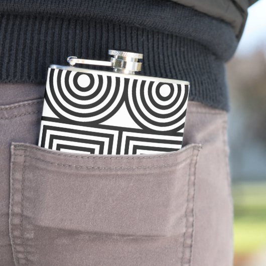 Geometrische cirkels en vierkanten heupfles (Voorbeeld)