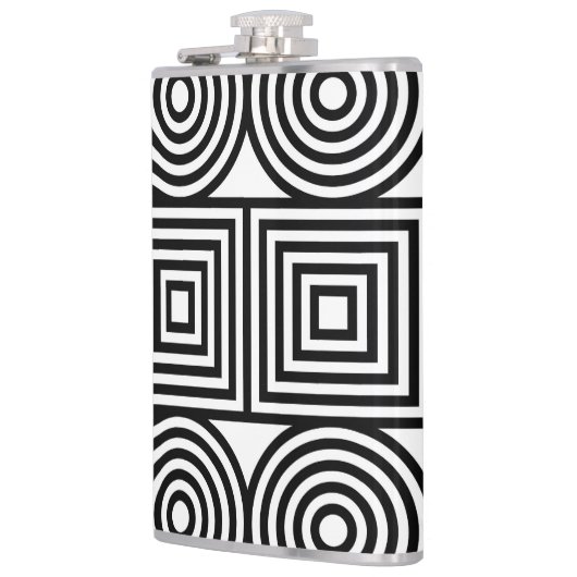 Geometrische cirkels en vierkanten heupfles (Links)