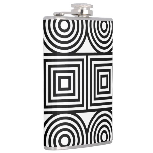 Geometrische cirkels en vierkanten heupfles (Rechts)
