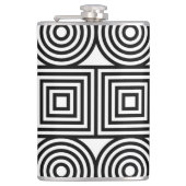 Geometrische cirkels en vierkanten heupfles (Voorkant)