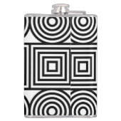 Geometrische cirkels en vierkanten heupfles (Achterkant)