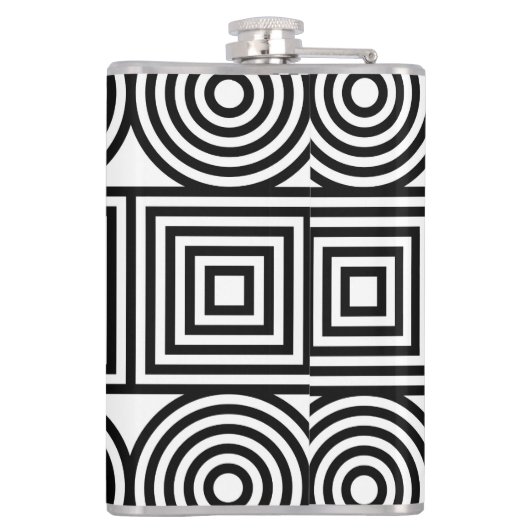 Geometrische cirkels en vierkanten heupfles (Achterkant)