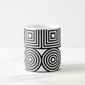 Geometrische cirkels en vierkanten koffiemok (Center)