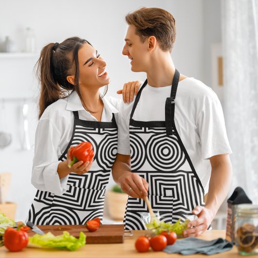 Geometrische cirkels en vierkanten schort