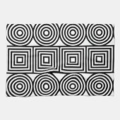 Geometrische cirkels en vierkanten theedoek (Horizontaal)