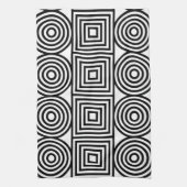 Geometrische cirkels en vierkanten theedoek (Verticaal)