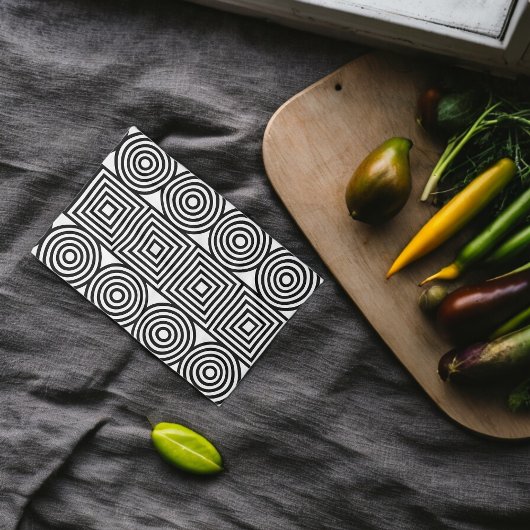 Geometrische cirkels en vierkanten theedoek