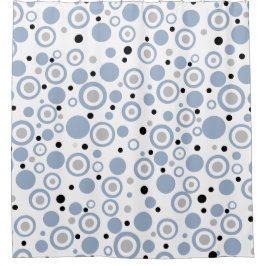 Geometrische cirkels leisteenblauw douchegordijn