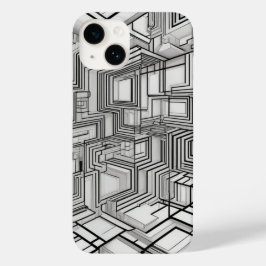 Geometrische cirkels lijnkunst Case-Mate iPhone 14 hoesje