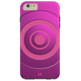 Geometrische cirkels Modern Roze met veel Initiale iPhone 15 Case