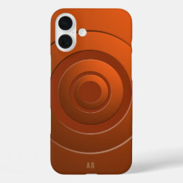 Geometrische cirkels Modern Sinaasappel met alle I iPhone 16 Plus Hoesje