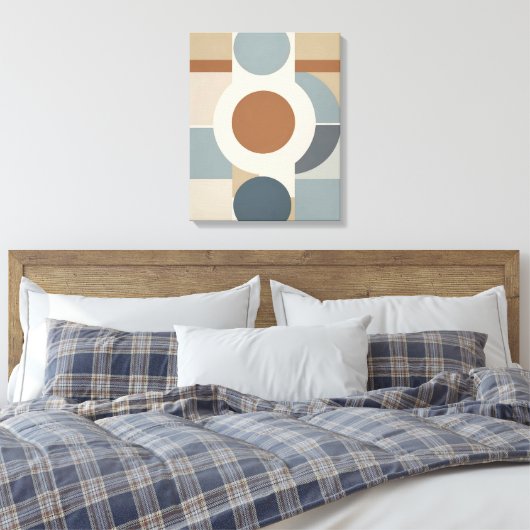 Geometrische cirkels Moderne Abstracte canvasmuurk Canvas Afdruk (Insitu (Slaapkamer))