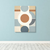 Geometrische cirkels Moderne Abstracte canvasmuurk Canvas Afdruk (Insitu (Houten vloer))