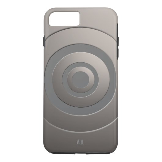 Geometrische cirkels Moderne Zilver met eventuele Case-Mate iPhone Case (Achterkant)