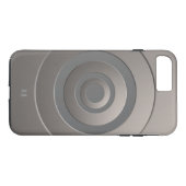 Geometrische cirkels Moderne Zilver met eventuele Case-Mate iPhone Case (Achterkant (Horizontaal))