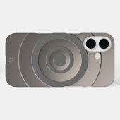 Geometrische cirkels Moderne Zilver met eventuele  Case-Mate iPhone Case (Achterkant (horizontaal))
