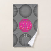 Geometrische cirkels Monogram Modern Minimalistisc Bad Handdoek (Handdoek)