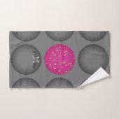 Geometrische cirkels Monogram Modern Minimalistisc Bad Handdoek (Handdoek)