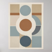 Geometrische cirkels Patroon Modern Abstract Poste Poster (Voorkant)