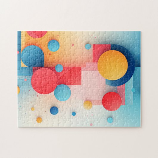 Geometrische cirkels puzzel (Horizontaal)