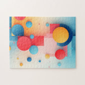Geometrische cirkels puzzel legpuzzel (Horizontaal)