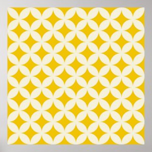 Geometrische cirkels vormen naadloze cirkelvormige poster