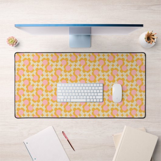 Geometrische cirkelvormig midden ventilatorpatroon bureaumat (Kantoor 1)