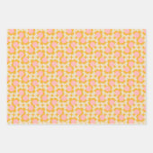 Geometrische cirkelvormig midden ventilatorpatroon inpakpapier vel (Voorkant)