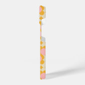 Geometrische cirkelvormig midden ventilatorpatroon iPhone hoesje (Linkerkant)