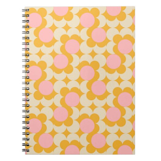 Geometrische cirkelvormig midden ventilatorpatroon notitieboek (Voorkant)