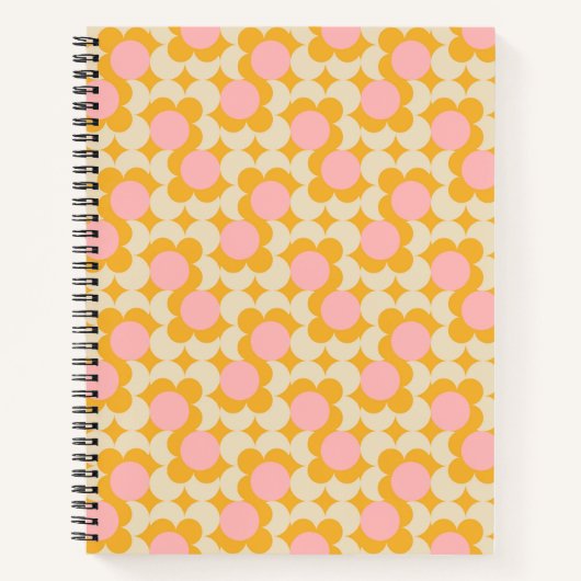 Geometrische cirkelvormig midden ventilatorpatroon notitieboek (Voorkant)