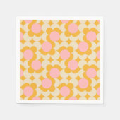 Geometrische cirkelvormig midden ventilatorpatroon servet (Voorkant)